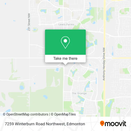 7259 Winterburn Road Northwest map