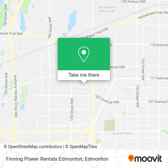 Finning Power Rentals Edmonton map