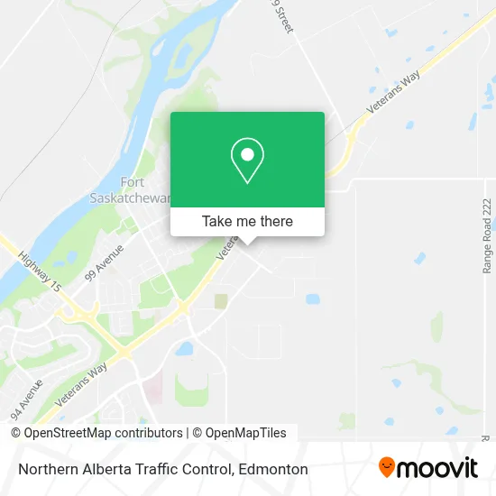 Northern Alberta Traffic Control map