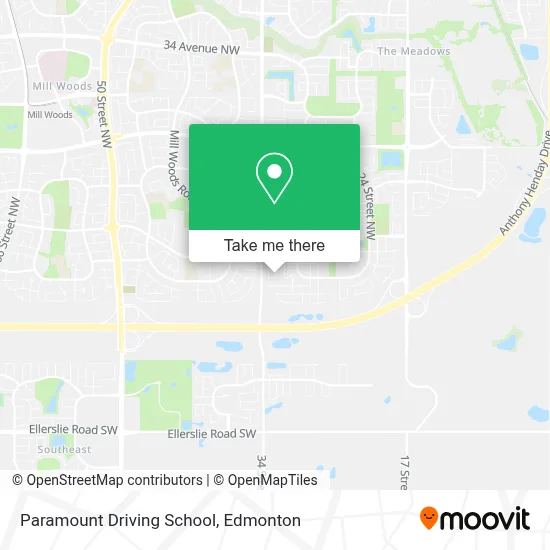 Paramount Driving School map