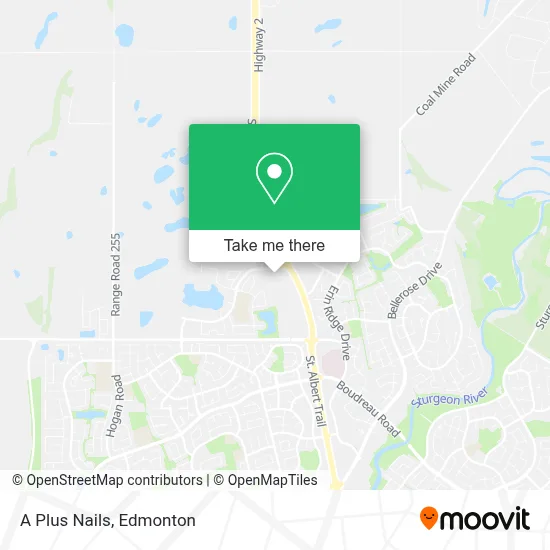 A Plus Nails map