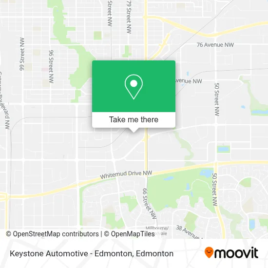Keystone Automotive - Edmonton map