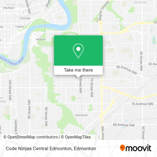 Code Ninjas Central Edmonton map
