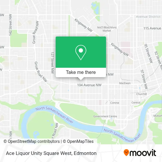 Ace Liquor Unity Square West map