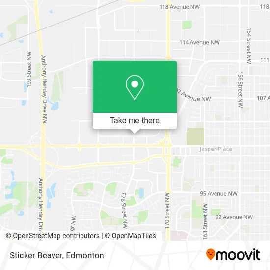 Sticker Beaver map