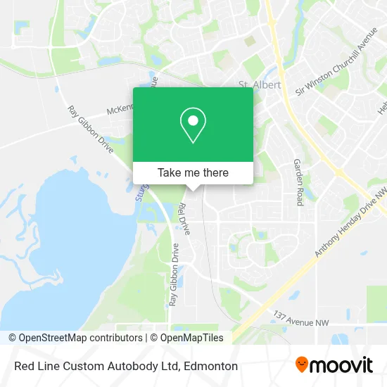 Red Line Custom Autobody Ltd map
