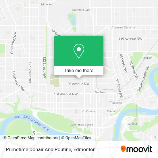 Primetime Donair And Poutine map