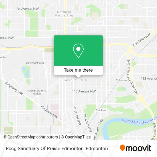 Rccg Sanctuary Of Praise Edmonton map