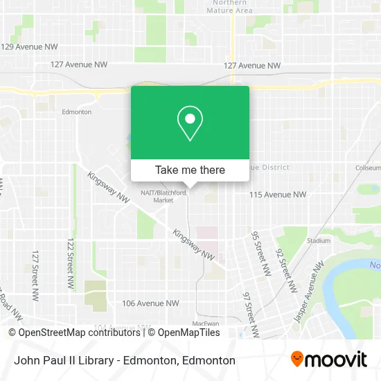 John Paul II Library - Edmonton map