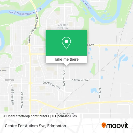 Centre For Autism Svc map