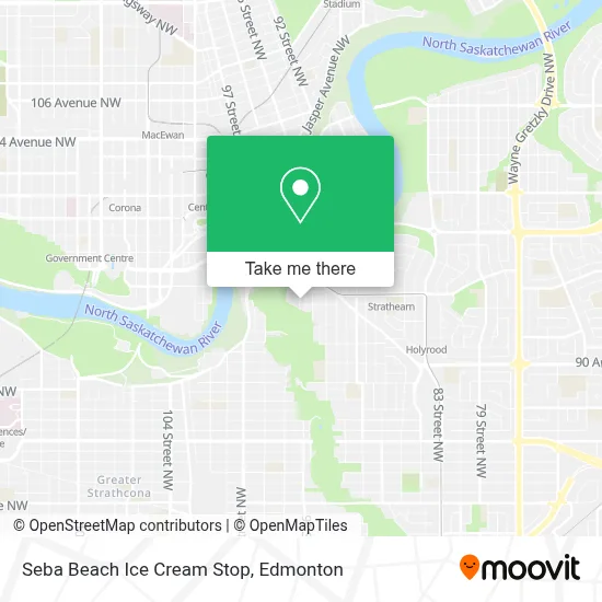 Seba Beach Ice Cream Stop map