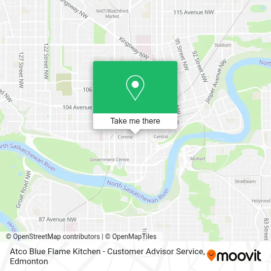 Atco Blue Flame Kitchen - Customer Advisor Service map