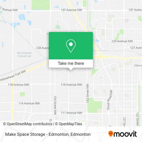 Make Space Storage - Edmonton map