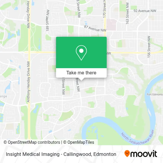 Insight Medical Imaging - Callingwood map