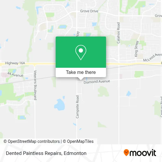Dented Paintless Repairs map