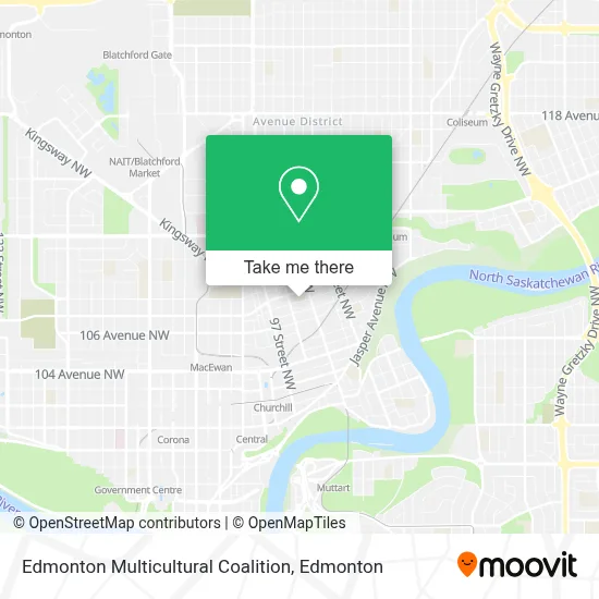 Edmonton Multicultural Coalition map