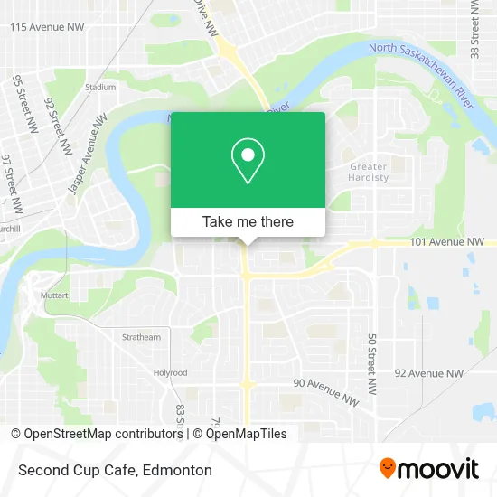 Second Cup Cafe map