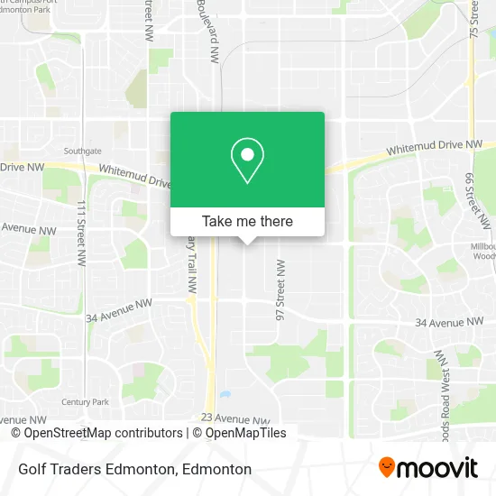 Golf Traders Edmonton map