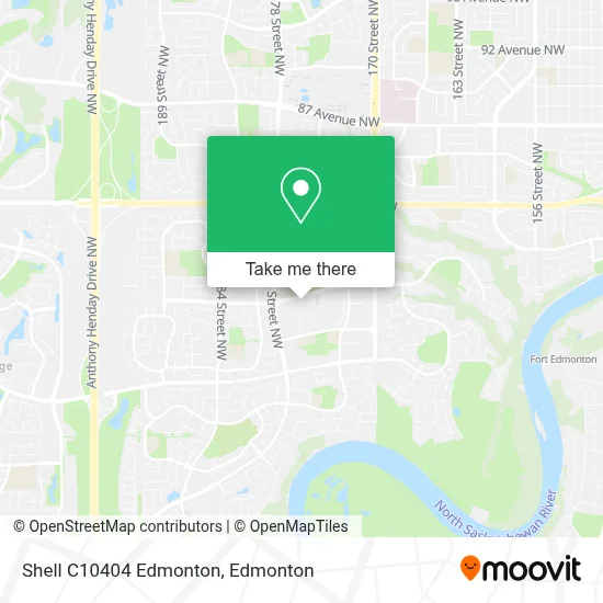 Shell C10404 Edmonton map