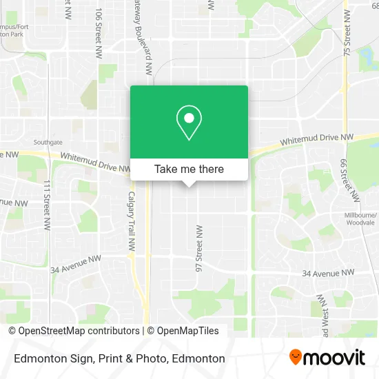Edmonton Sign, Print & Photo map