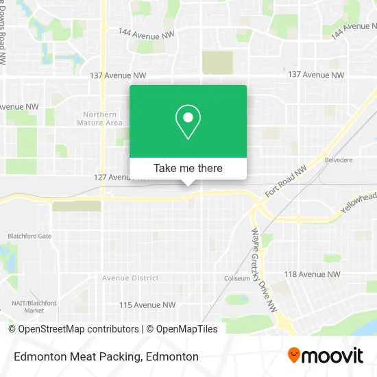 Edmonton Meat Packing map