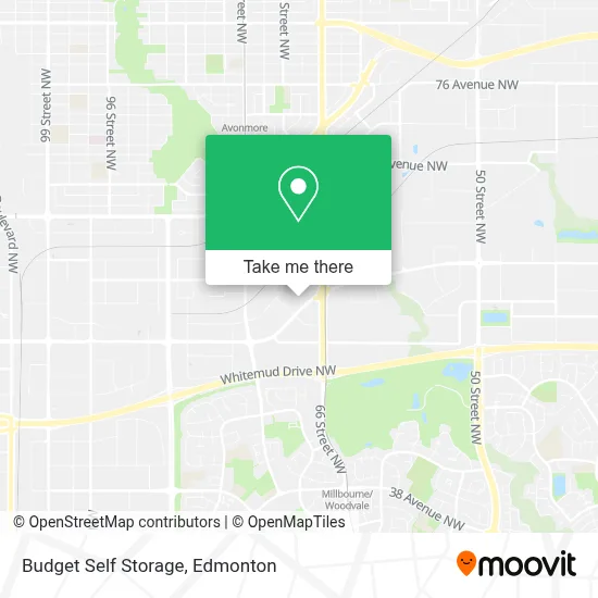 Budget Self Storage map