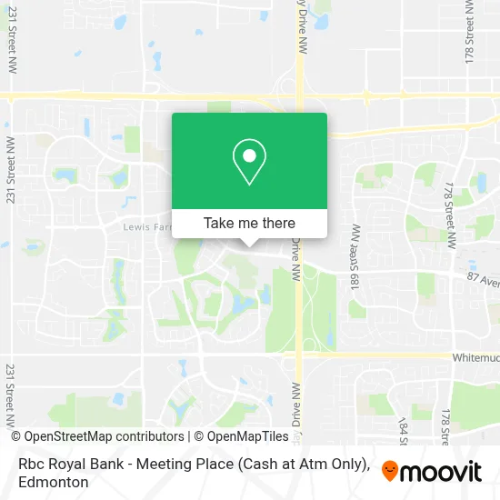 Rbc Royal Bank - Meeting Place (Cash at Atm Only) map