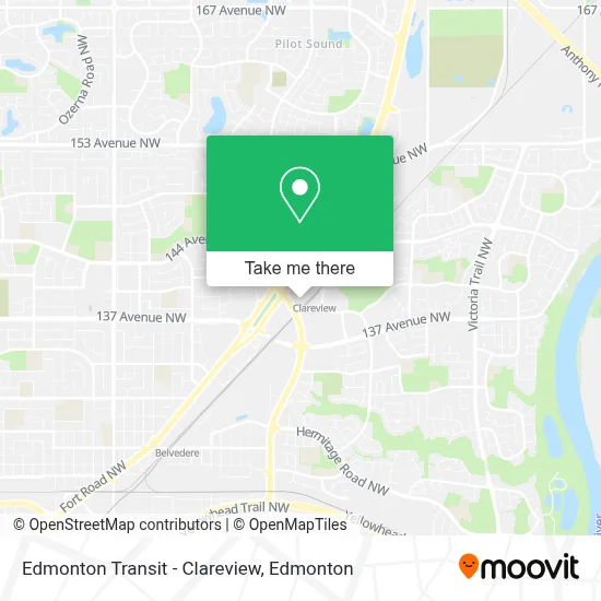 Edmonton Transit - Clareview map