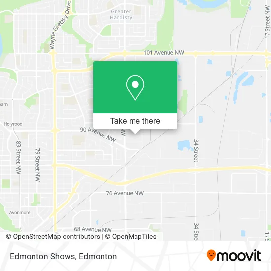 Edmonton Shows map