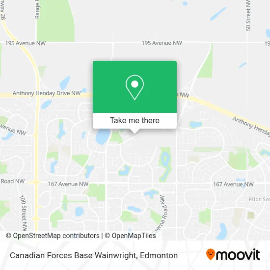 Canadian Forces Base Wainwright map