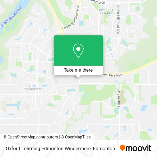 Oxford Learning Edmonton Windermere map