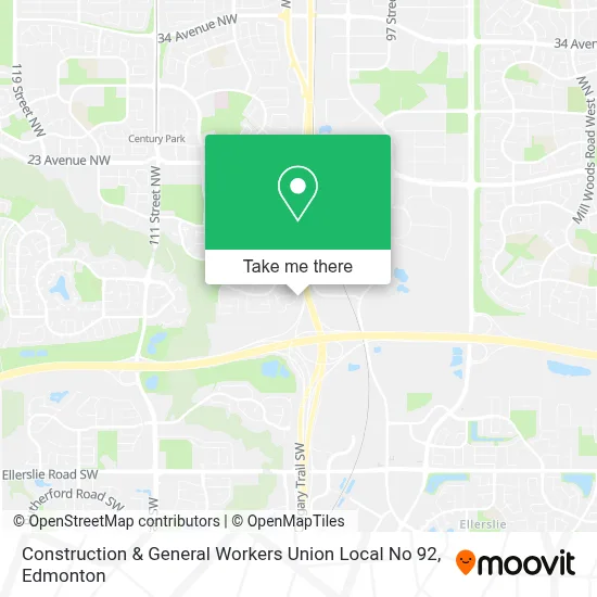 Construction & General Workers Union Local No 92 map
