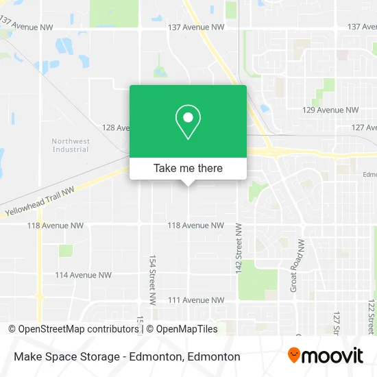 Make Space Storage - Edmonton map