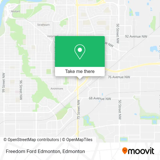 Freedom Ford Edmonton map