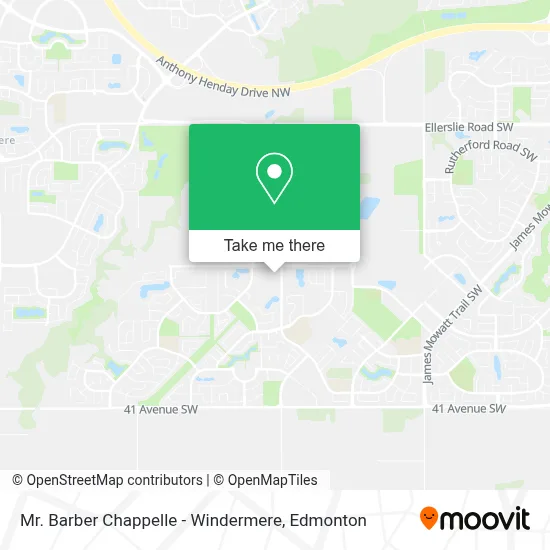 Mr. Barber Chappelle - Windermere map