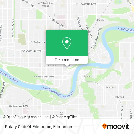 Rotary Club Of Edmonton map