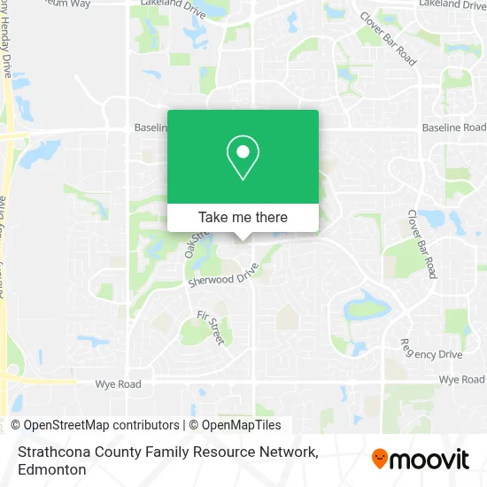 Strathcona County Family Resource Network map