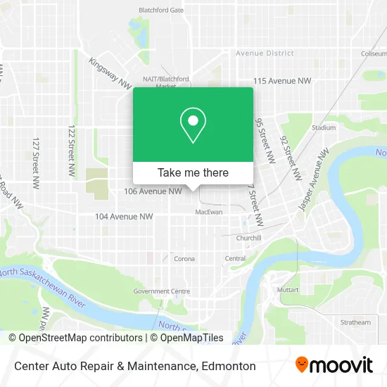 Center Auto Repair & Maintenance map