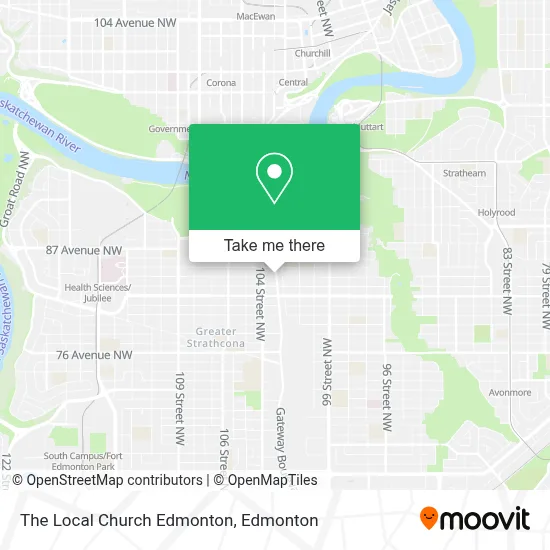 The Local Church Edmonton map