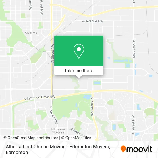 Alberta First Choice Moving - Edmonton Movers map