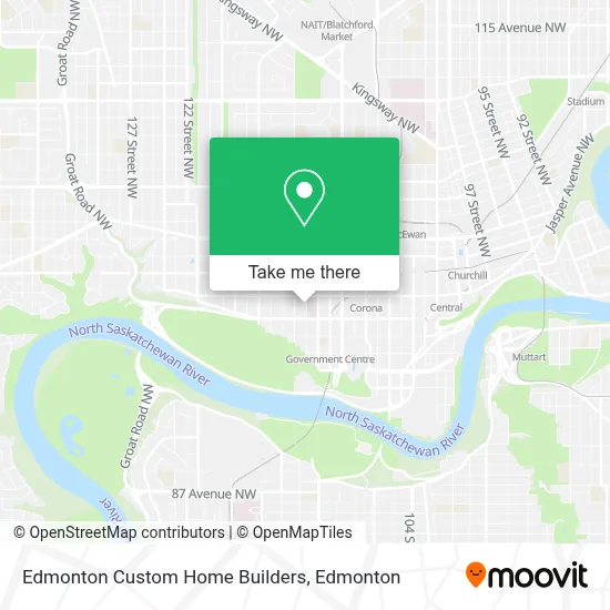 Edmonton Custom Home Builders map