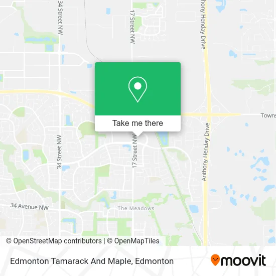 Edmonton Tamarack And Maple map