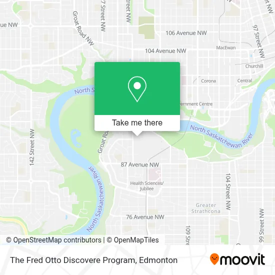 The Fred Otto Discovere Program map