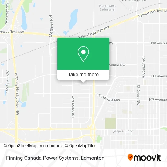 Finning Canada Power Systems map
