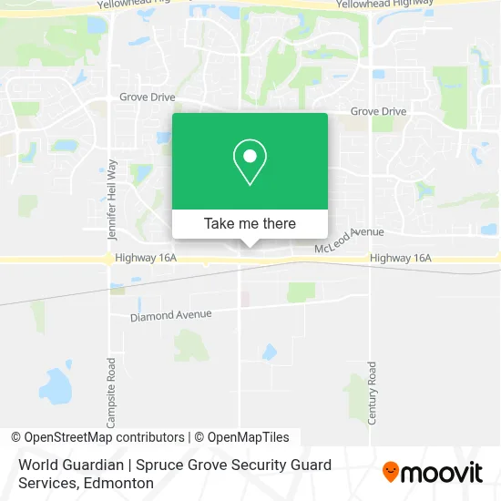 World Guardian | Spruce Grove Security Guard Services map