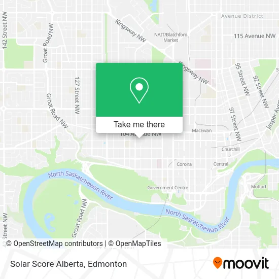 Solar Score Alberta map