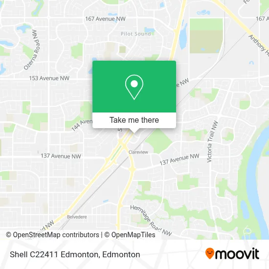 Shell C22411 Edmonton map