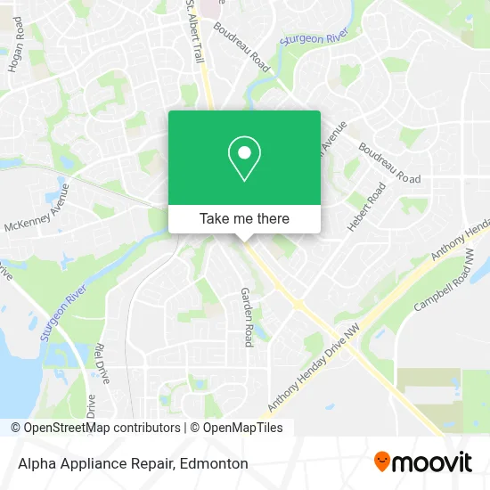 Alpha Appliance Repair map