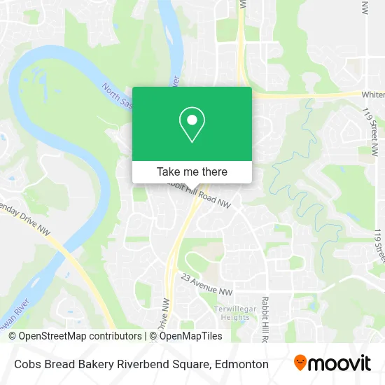 Cobs Bread Bakery Riverbend Square map