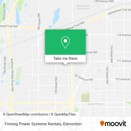 Finning Power Systems Rentals map